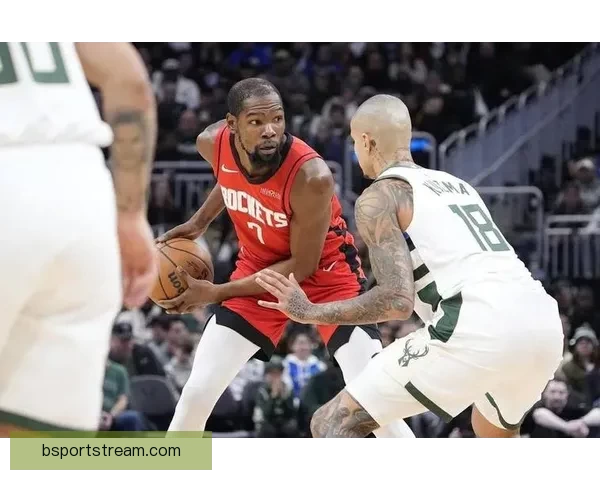 火箭险胜残阵雄鹿升至西部第五 杜兰特关键时刻拒绝逆转谢泼德三分新高