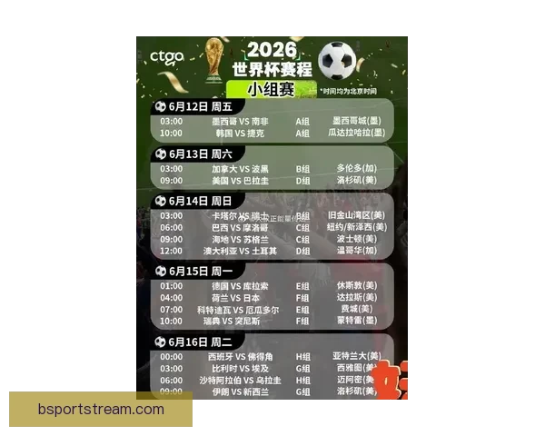 2026世界杯精彩赛事全程直播回放与赛程分析实时更新